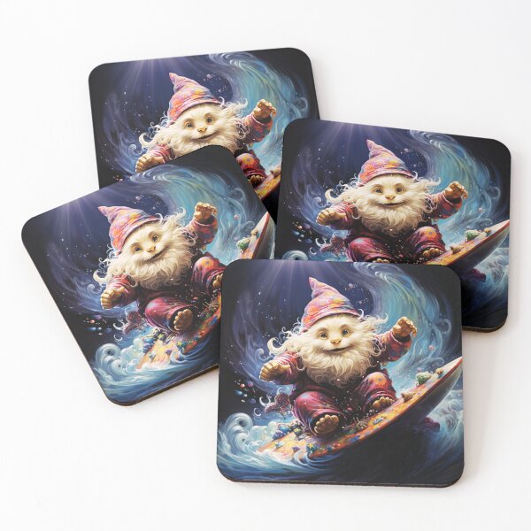 Item preview, Sunny Surfer Elf - Ride the Waves with This Playful Little Elf  designed and sold by JojoArtEvo.