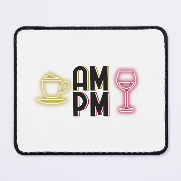 Item preview, Coffee and Wine AM PM Neon 80's Retro designed and sold by wolfkin-design.