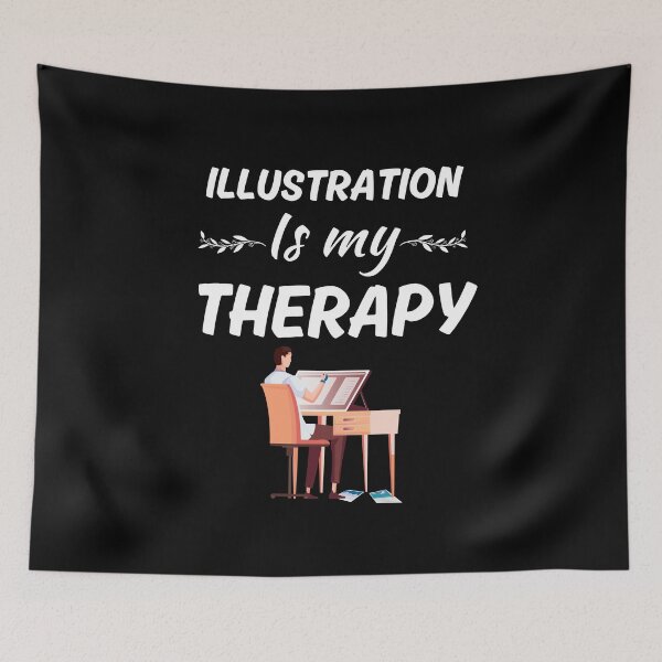 Item preview, Illustration is my therapy, funny illustrator husband designed and sold by NBSStore.