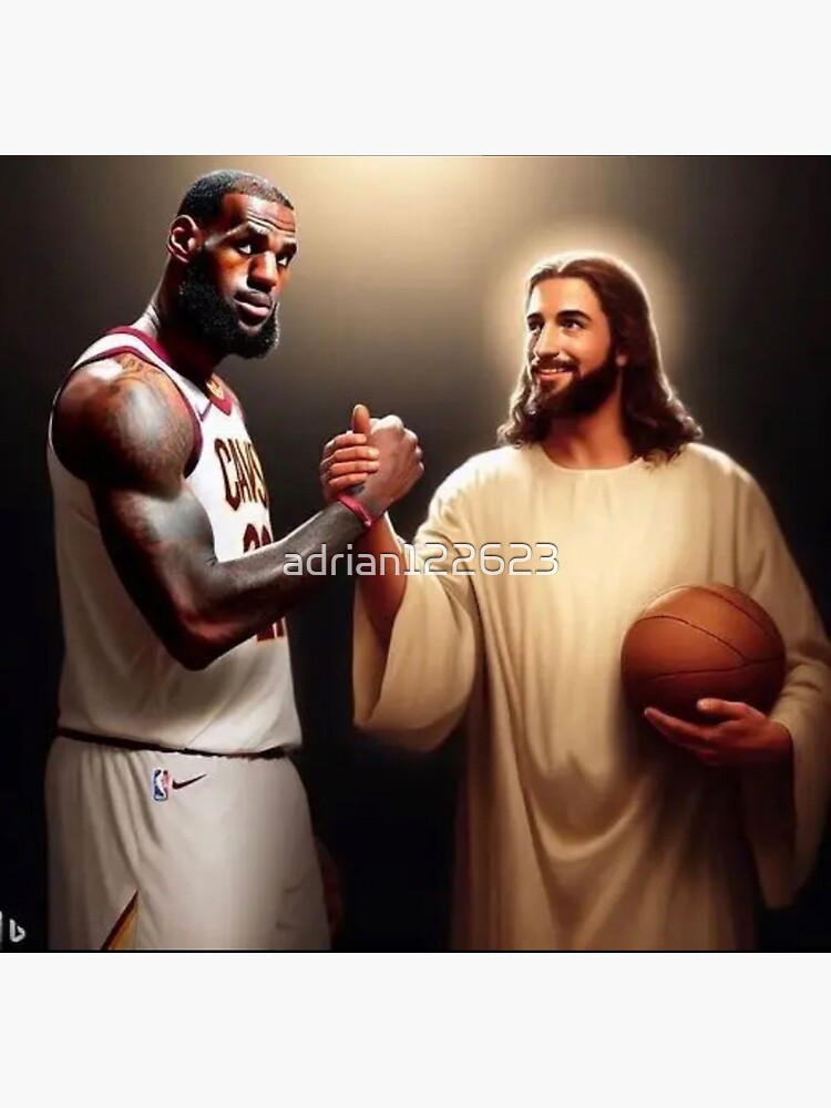 Lebron James Jesus Poster