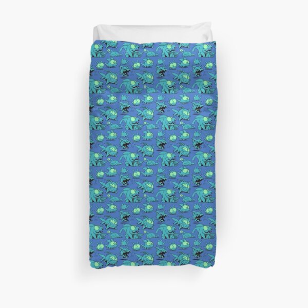Chewster - Land Sharks - Blue/Green Pattern Duvet Cover