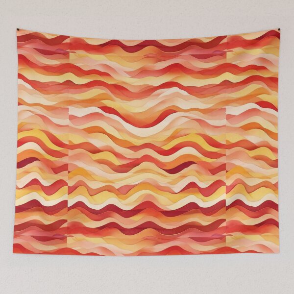 Item preview, Stripe - Orange Wave Stripes ; Pattern Line designed and sold by PatternInArt.