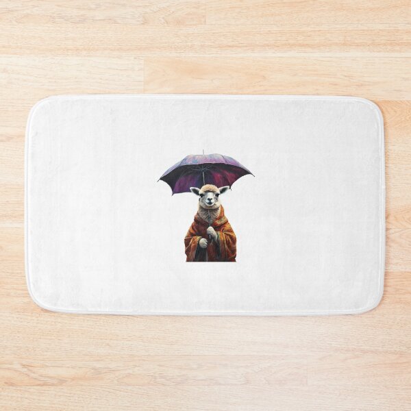 Item preview, Llama in a raincoat holding an umbrella designed and sold by techiwebicodi.