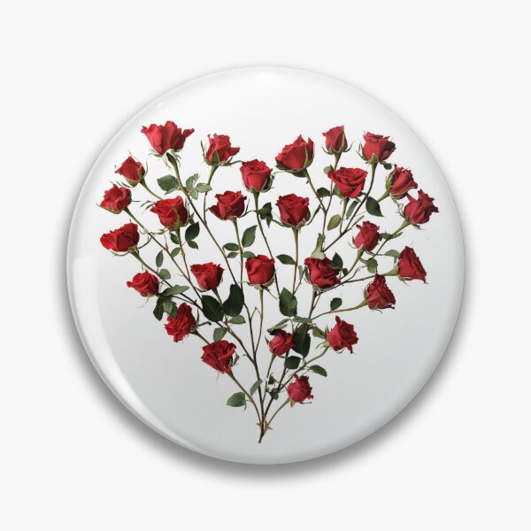 Item preview, Red Roses Heart Floral Artwork designed and sold by KatanaCreative.