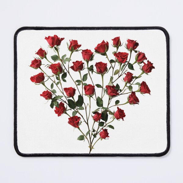 Item preview, Red Roses Heart Floral Artwork designed and sold by KatanaCreative.