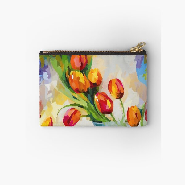 Item preview, Tulip Tile 02: Goblet of Springtime Sunshine in a Blooming Rainbow of Spiraling Blooms designed and sold by TheBrainArt.