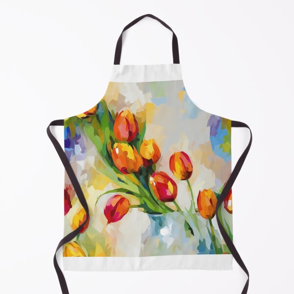 Item preview, Tulip Tile 02: Goblet of Springtime Sunshine in a Blooming Rainbow of Spiraling Blooms designed and sold by TheBrainArt.
