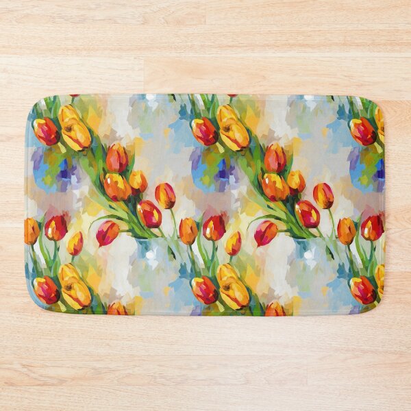 Item preview, Tulip Tile 02: Goblet of Springtime Sunshine in a Blooming Rainbow of Spiraling Blooms designed and sold by TheBrainArt.