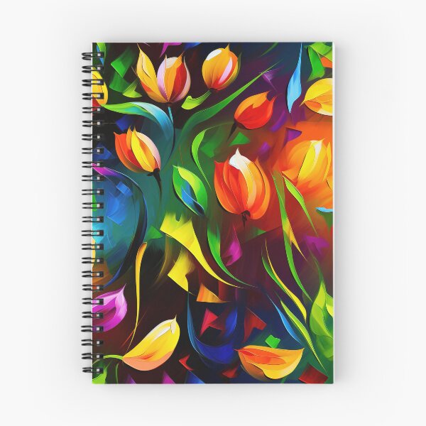 Item preview, Tulip Tile 03: Goblet of Springtime Sunshine in a Blooming Rainbow of Spiraling Blooms designed and sold by TheBrainArt.
