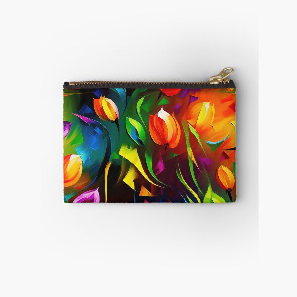 Item preview, Tulip Tile 03: Goblet of Springtime Sunshine in a Blooming Rainbow of Spiraling Blooms designed and sold by TheBrainArt.