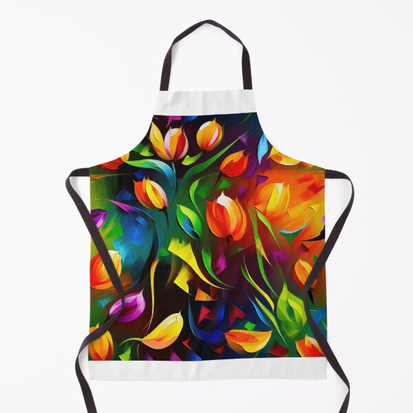 Item preview, Tulip Tile 03: Goblet of Springtime Sunshine in a Blooming Rainbow of Spiraling Blooms designed and sold by TheBrainArt.