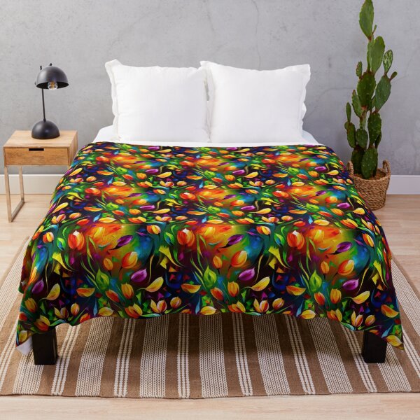 Item preview, Tulip Tile 03: Goblet of Springtime Sunshine in a Blooming Rainbow of Spiraling Blooms designed and sold by TheBrainArt.