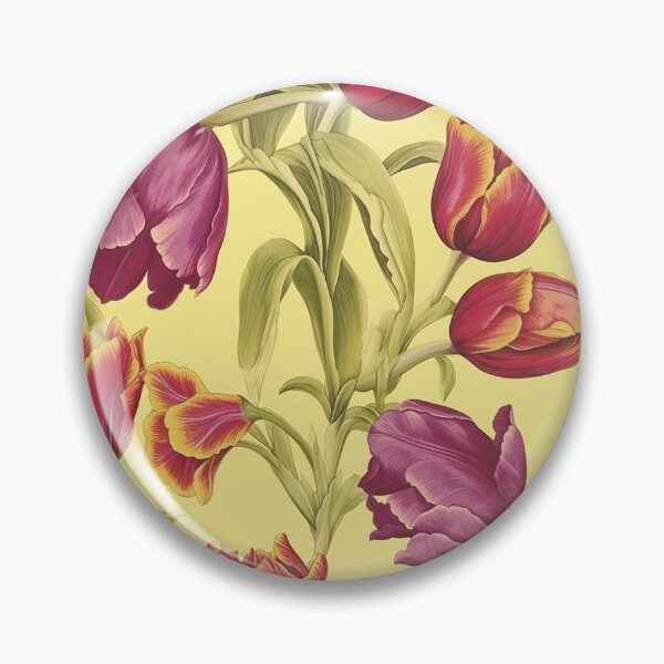 Item preview, Tulip Tile 04: Goblet of Springtime Sunshine in a Blooming Rainbow of Spiraling Blooms designed and sold by TheBrainArt.