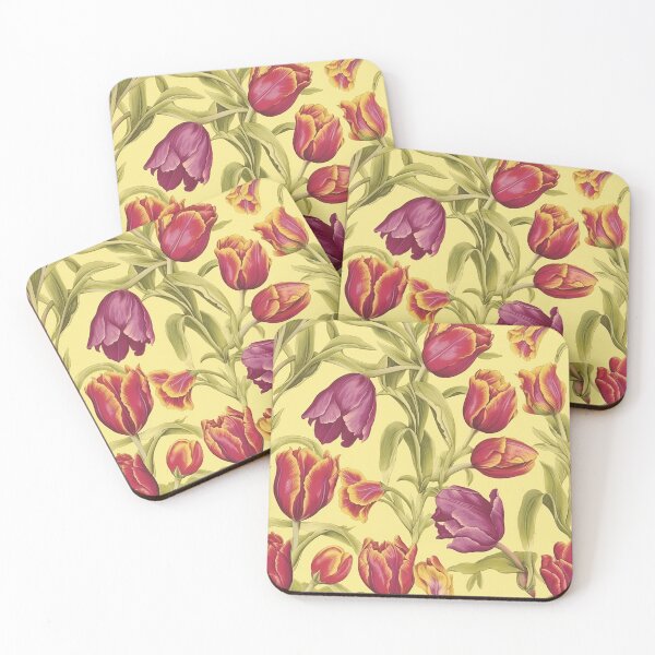 Item preview, Tulip Tile 04: Goblet of Springtime Sunshine in a Blooming Rainbow of Spiraling Blooms designed and sold by TheBrainArt.