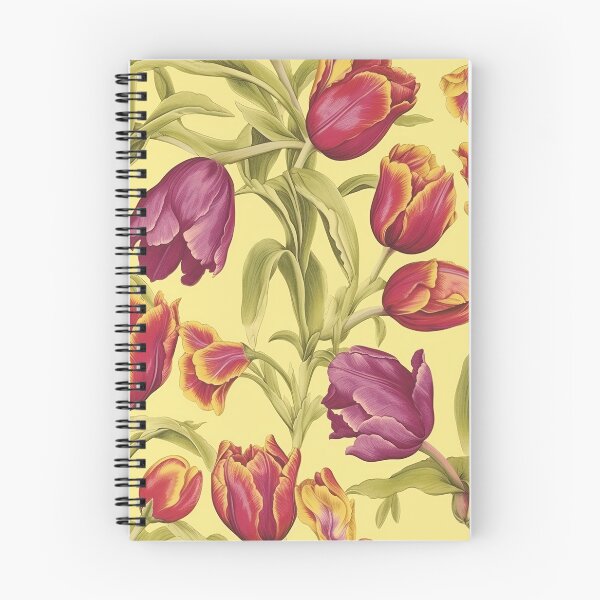 Item preview, Tulip Tile 04: Goblet of Springtime Sunshine in a Blooming Rainbow of Spiraling Blooms designed and sold by TheBrainArt.