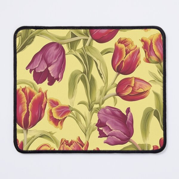 Item preview, Tulip Tile 04: Goblet of Springtime Sunshine in a Blooming Rainbow of Spiraling Blooms designed and sold by TheBrainArt.