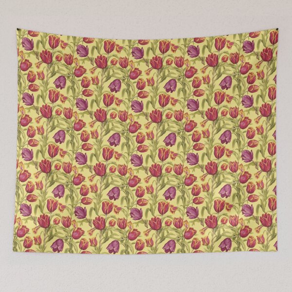 Item preview, Tulip Tile 04: Goblet of Springtime Sunshine in a Blooming Rainbow of Spiraling Blooms designed and sold by TheBrainArt.