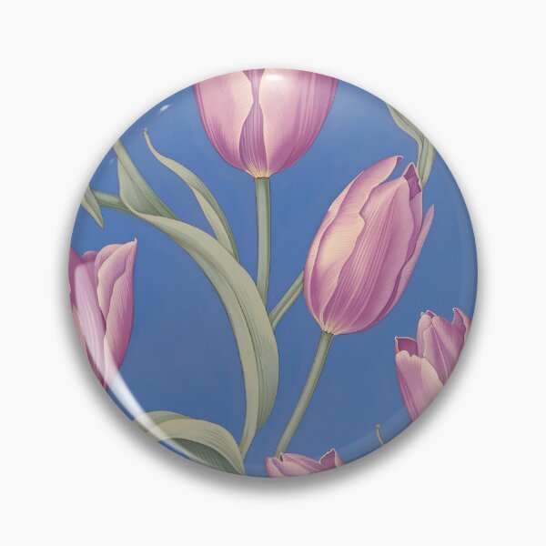 Item preview, Tulip Tile 05: Goblet of Springtime Sunshine in a Blooming Rainbow of Spiraling Blooms designed and sold by TheBrainArt.