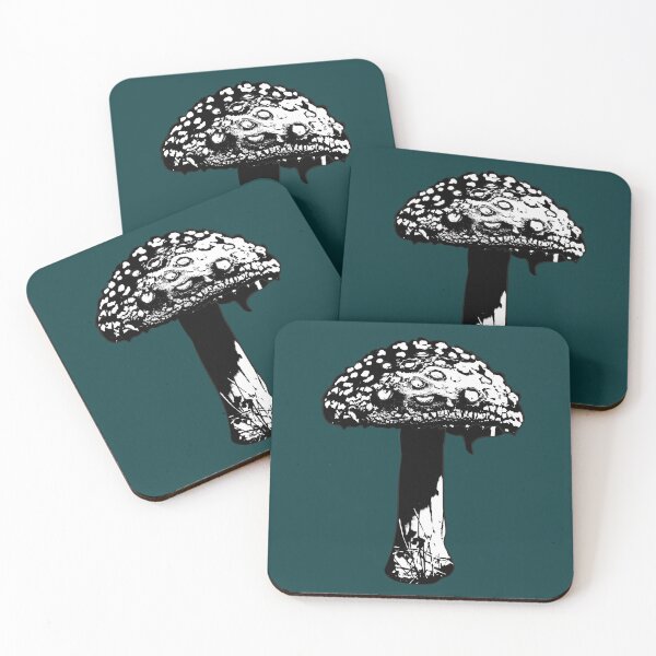 Item preview, Black and White Toadstool, Moody mushroom by BeeFoxTree designed and sold by BeeFoxTree.