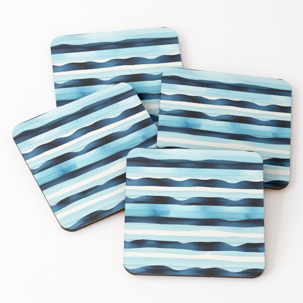 Item preview, Stripe - Blue Horizontal Stripes ; Pattern Line designed and sold by PatternInArt.