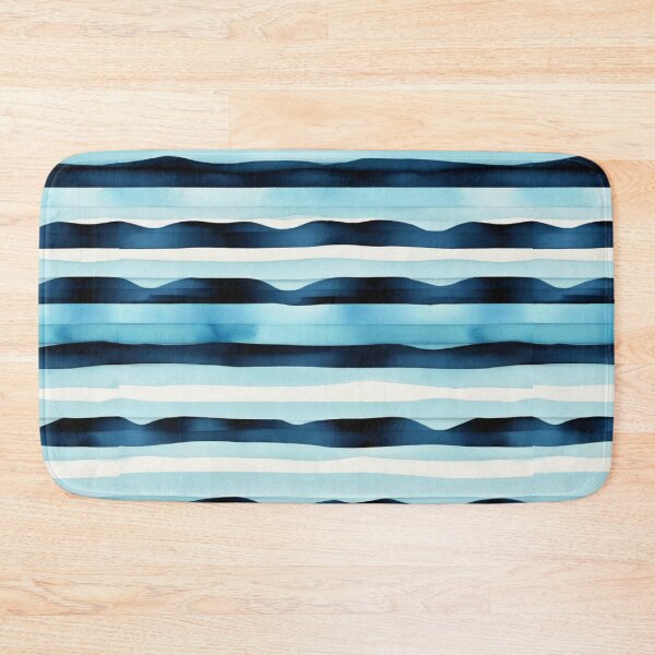 Item preview, Stripe - Blue Horizontal Stripes ; Pattern Line designed and sold by PatternInArt.