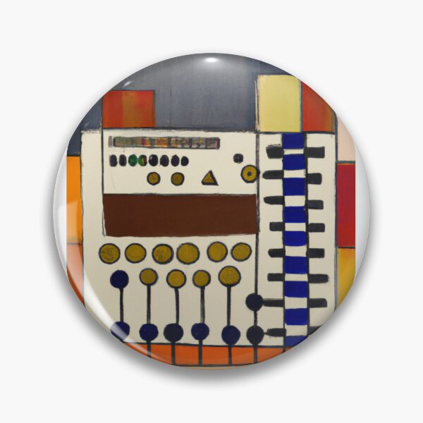 Item preview, Electronic Echoes: Geometric Synth Module Illustration designed and sold by BeagleDesigns.