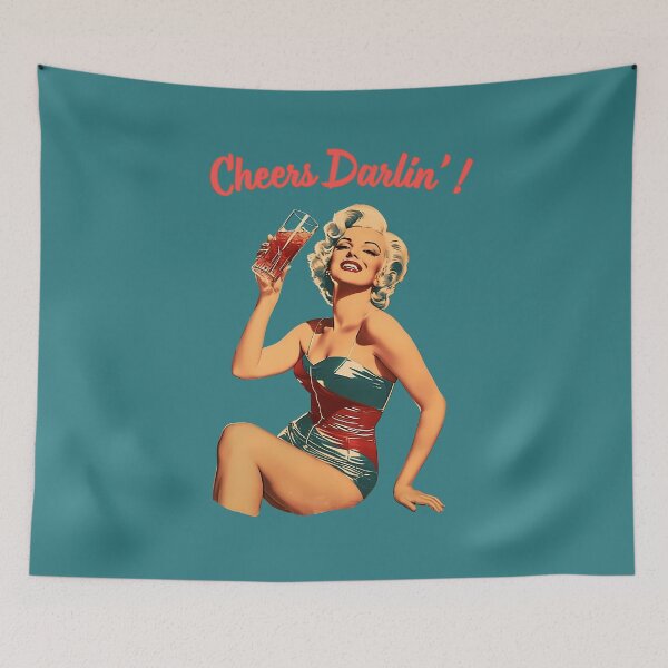 Item preview, Cheers Darlin' ! Vintage Tee designed and sold by Loffartdesign.