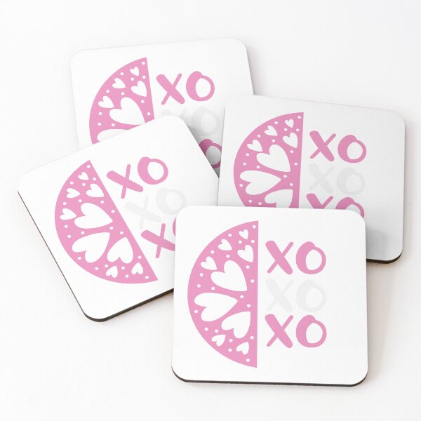 Item preview, "Heartfelt Elegance: XOXO Pink & White Valentines Design" designed and sold by Art-shia.