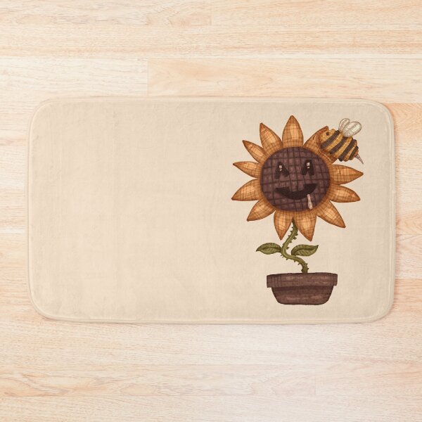 Item preview, Smiley Sunflower With Little Bee designed and sold by baxilur.
