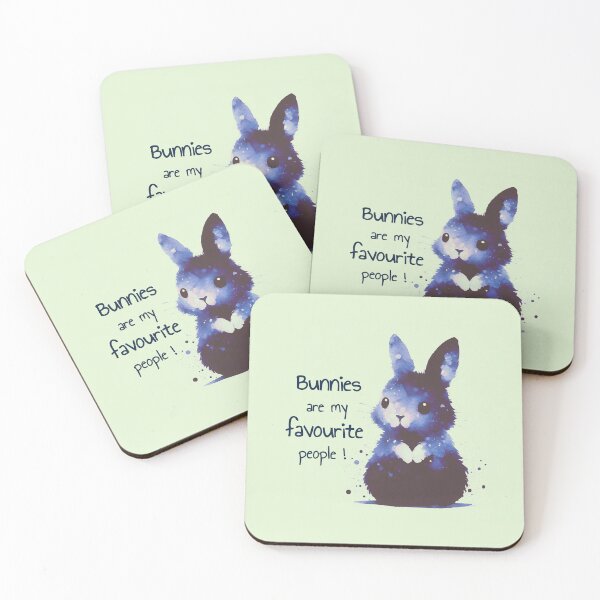 Item preview, Bunnies are my favorite people - rabbit love quote - water color designed and sold by art-of-egypt.
