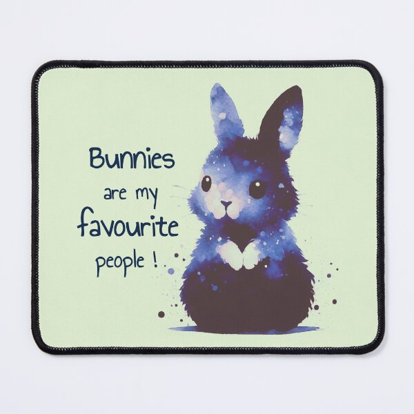 Item preview, Bunnies are my favorite people - rabbit love quote - water color designed and sold by art-of-egypt.