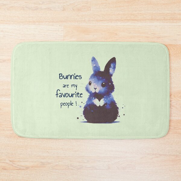 Item preview, Bunnies are my favorite people - rabbit love quote - water color designed and sold by art-of-egypt.