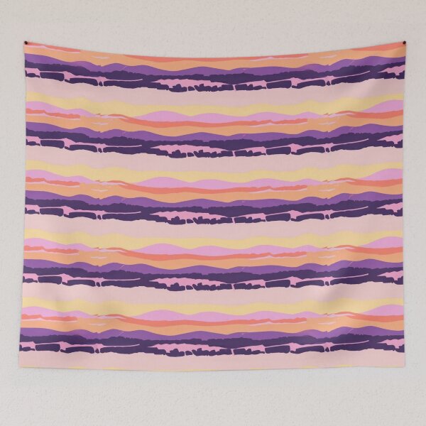 Item preview, Stripe - Violet Yellow Red Horizontal Line Stripes ; Pattern  designed and sold by PatternInArt.