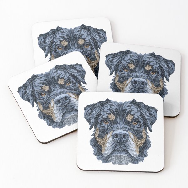 Artikelvorschau, Rottweiler im Papier-Kirigami entworfen und verkauft von forget45studio.