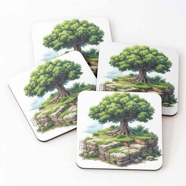 Item preview, Summer Tree Plot - NFT #007 designed and sold by fluidwatercolor.