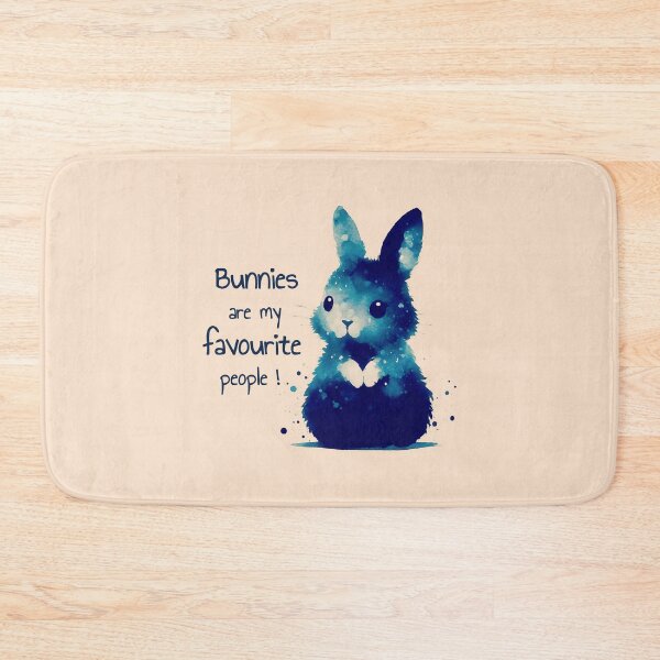 Item preview, Bunnies are my favorite people - bunny love quote - water color designed and sold by art-of-egypt.