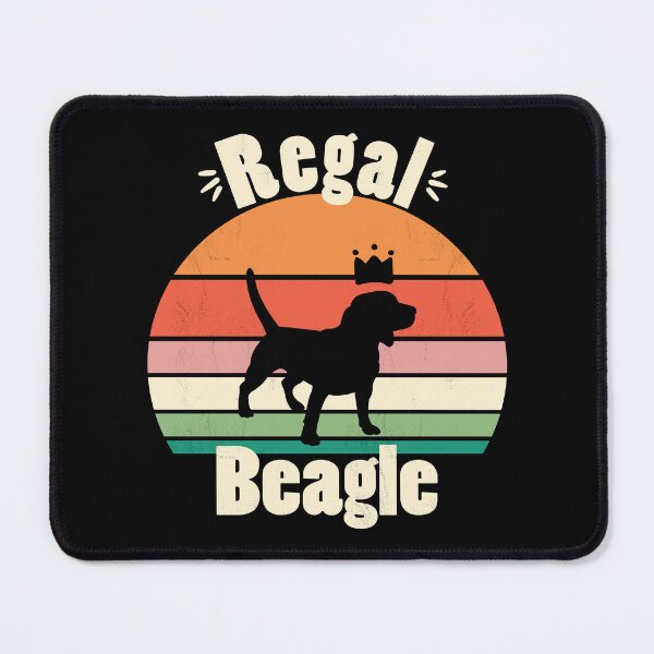 Item preview, Regal Beagle with retro sunset designed and sold by Line2Rhyme.
