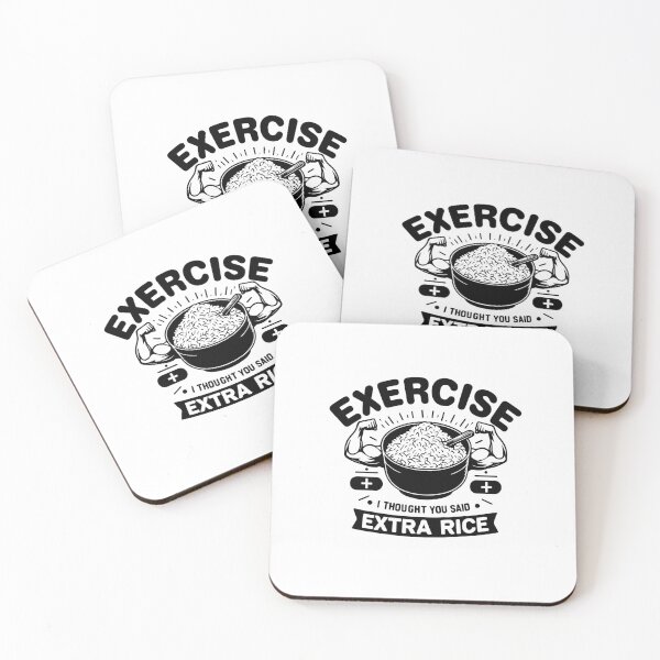 Item preview, Exercise I Thought You Said Extra Rice Funny Asian Food Quote For Bodybuilding Workout designed and sold by saadabs.