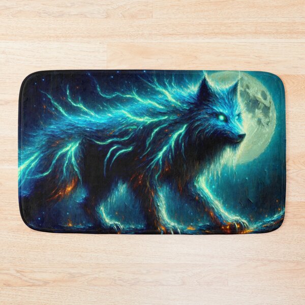 Item preview, Electric Forest: Bioluminescent Norwegian Forest Cat Dreamscape designed and sold by Fantasy Masterpiece.