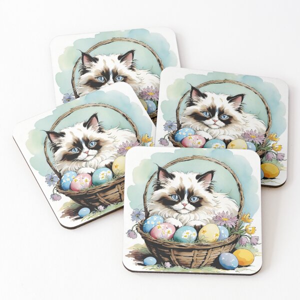 Item preview, Happy Easter - Kittens, Easter Eggs and Flowers V30 designed and sold by DreamingAwake1.
