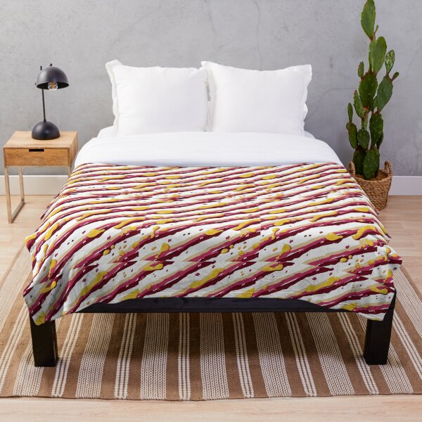 Artikelvorschau, Streifen – Maroon und Yellow Melt Zebra Stripes; Musterlinie entworfen und verkauft von PatternInArt.