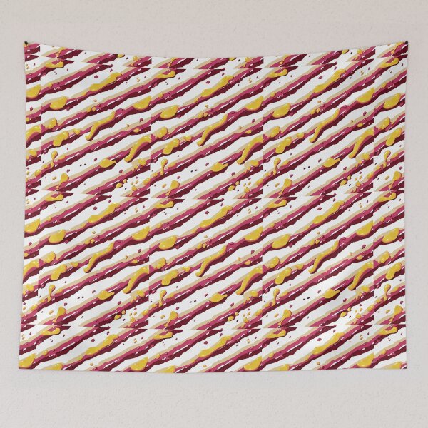 Item preview, Stripe - Maroon and Yellow Melt Zebra Stripes ; Pattern Line designed and sold by PatternInArt.