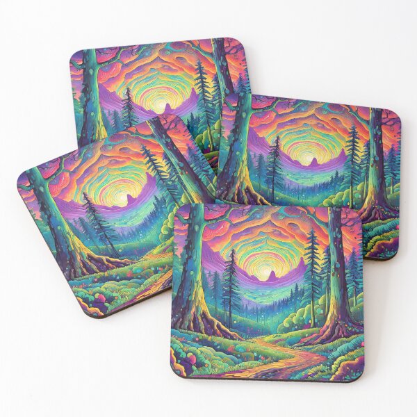 Item preview, Psychedelic forest designed and sold by TBMdesigns.
