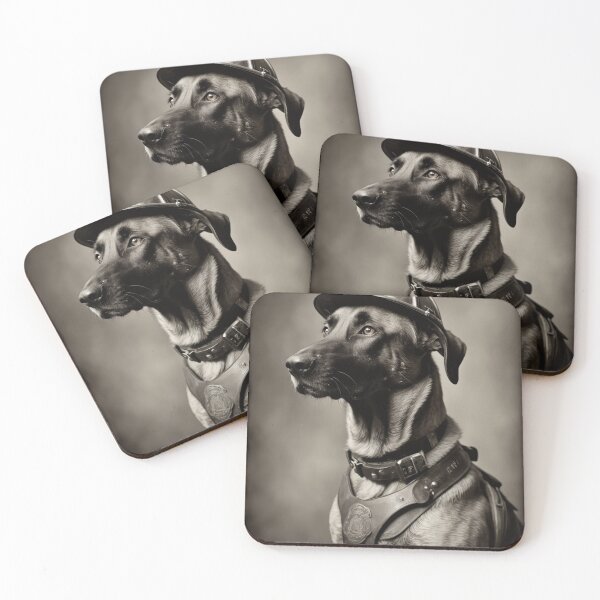 Item preview, Malinois firefighter designed and sold by K9-wallart.