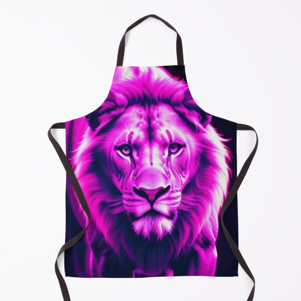 Aperçu de l'œuvre Vibrant Pink Neon Lion 2 - Electrifying Glow Art on Redbubble créée et vendue par craftyblinders9.