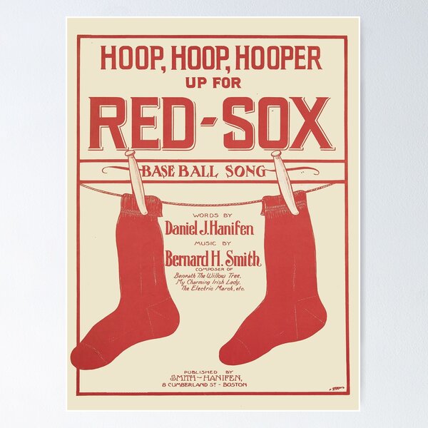 Artikel-Vorschau von Hoop Hoop Hooper für die Red Sox. Vintage-Baseball-Song-Notencover. (Restauriert). HOCHAUFLÖSEND, designt und verkauft von MINDTHECHERRY.