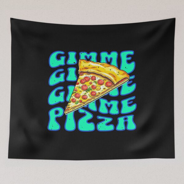 Item preview, Gimme Gimme Gimme Pizza Slice Groovy Retro Style designed and sold by ZeptepiTrends.