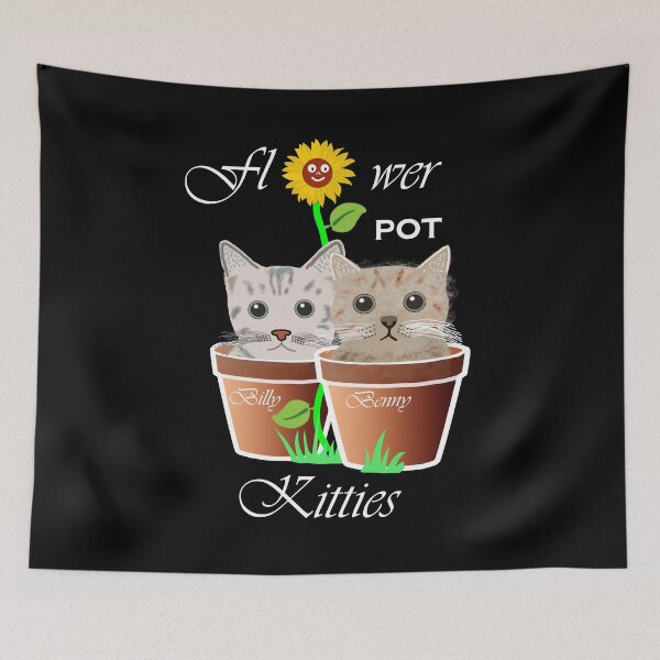 Item preview, Billy and Benny Flower Pot Kitties designed and sold by articlave.