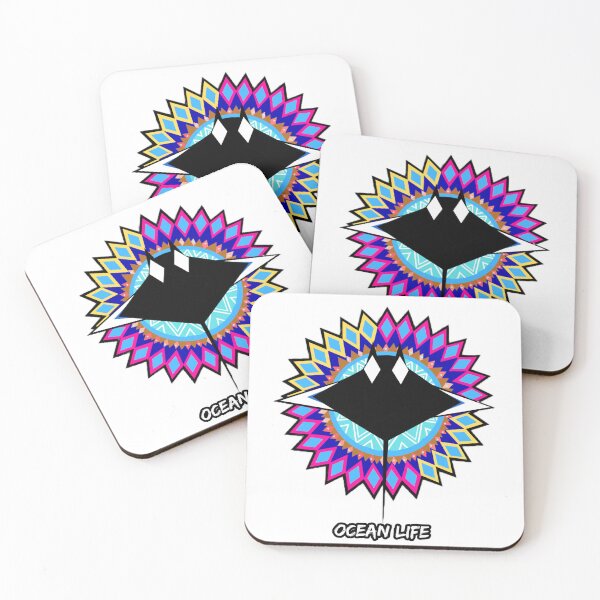 Item preview, Stingray with simple mandala ocean life designed and sold by TribalBlue.