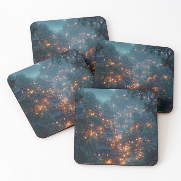 Item preview, Village at night designed and sold by Emre Karaarslan.